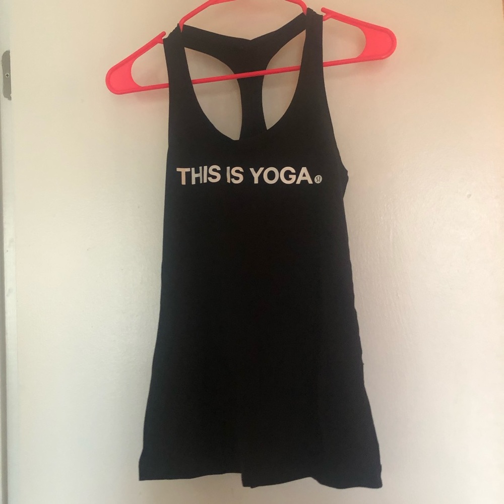 “This is yoga” lululemon cool tank